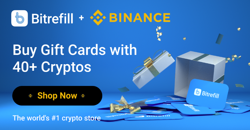 bitrefill's tweet photo. Bitrefill is excited to announce our collaboration with Binance Pay!  Now you can choose from over 40 different cryptos to shop for gift cards or mobile top ups around the world. 🚀