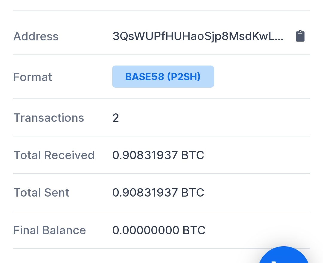3QsWUPfHUHaoSjp8MsdKwLYxQ51xpy78qh only transacted twice! So, what we can  see here is a 3 way transaction! From donators to FEMCO address, from FEMCO  to anonymous address and mysteriously 0.57 BTC is unaccounted