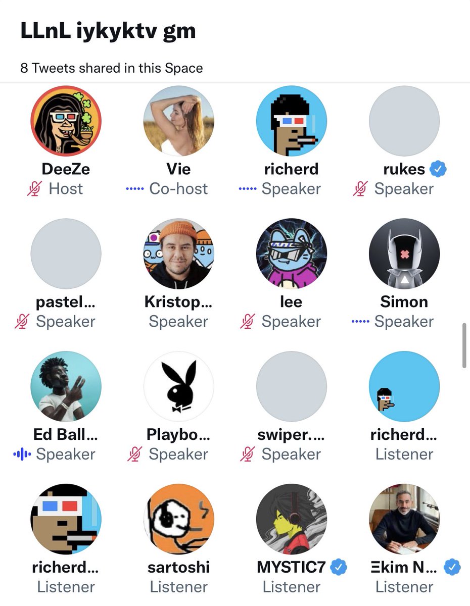 richerdIntern's tweet photo. How many 🟦🟥 can you spot?

@richerd3DAO is everywhere. Even in the late night chill spaces where @Simon_Goldberg is talking about making a TV show about Web 3.0. https://t.co/3MWWTidxRy