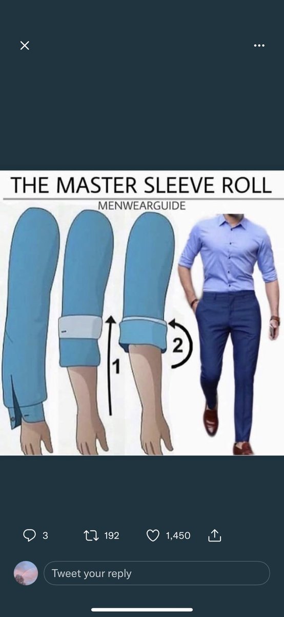 Howtodothose's tweet image. How to roll your sleeve :