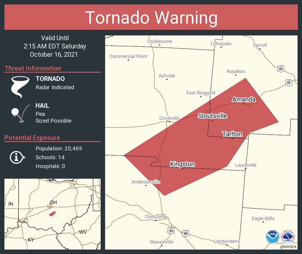 Tornado Warning including Kingston OH, Amanda OH, Stoutsville OH until 2:15 AM EDT