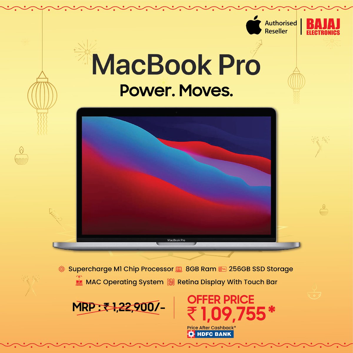 bajajelectronic's tweet photo. #MacBookPro with 256GB RAM and Retina Display with Touch Bar is available at a highly attractive discount! 

Only at a #BajajElectronics store near you!
https://t.co/Ik4uhhxD70

#buylaptops #appleproducts #HDFCCashback #Offer #HDFCBank #NoCostEMI #MacBook #MacBookpro https://t.co/dOBNR12qvj