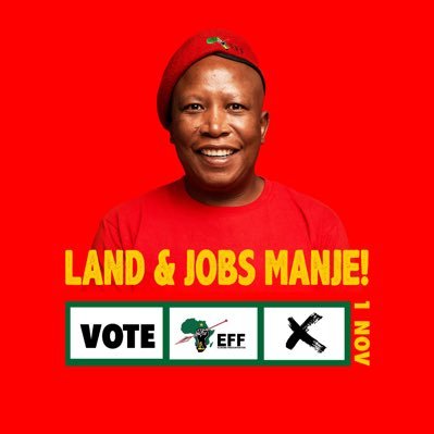 Today i am following EFF members and anyone who like or retweet here 

#EFFMUSTRISE 

#LandAndJobsManje 

#VoteEFF