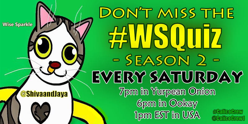 CalicoCrew1's tweet photo. Only 1 hr until the #WSQuiz...
The fun & challenging music guessing game...
Can you guess the correct song?
Make sure you read the rules before making a guess. Rules for the #WSQuiz can be found at
https://t.co/JFyuLYVc0i
#CalicoCrew #CatsOfTwitter @ShivaandJaya https://t.co/XHGdkIP4UF