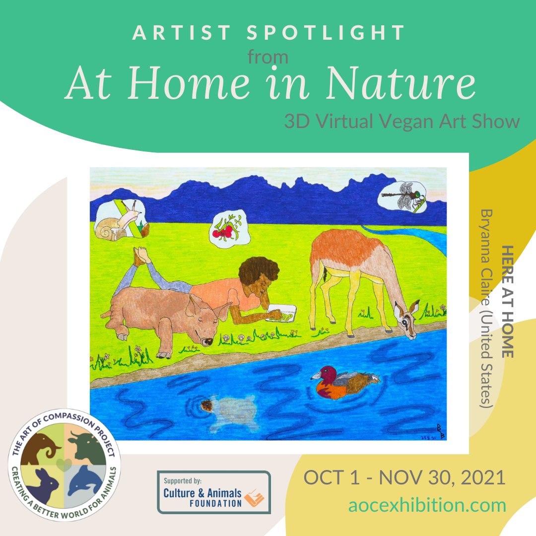 Bryanna Claire is one of 15 artists in our current 3D vegan art show. To view her painting and read about her process and intention, go to buff.ly/3hyG05y. #aocexhibition #animaladvocacyart #thegoodelifeuk #artofcompassion #veganart #veganexhibition