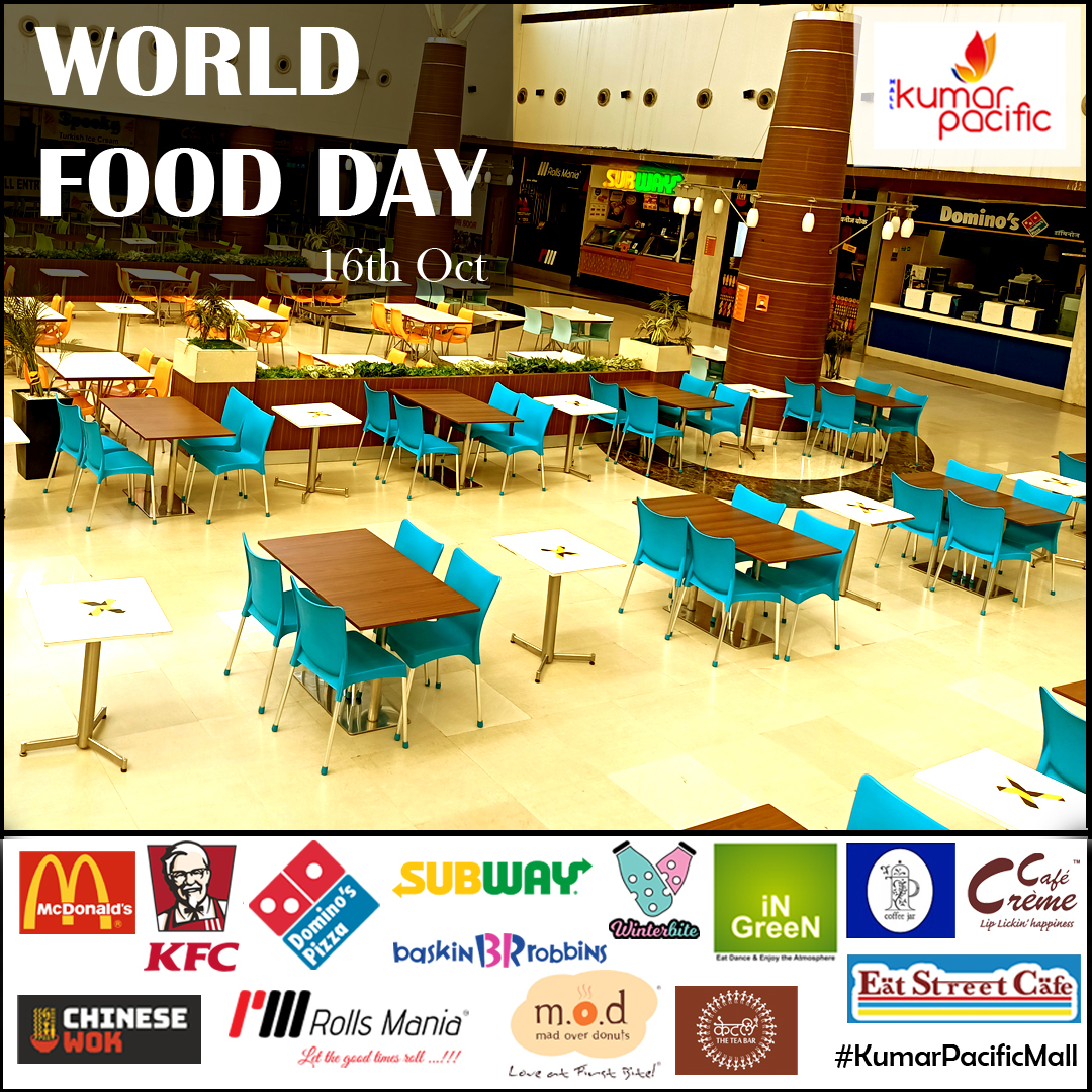 PacificMallPune's tweet photo. When it’s about good food, you don’t need a silver fork.
Enjoy your World Food Day at Kumar Pacific Mall Food Court, 3rd floor. We bring you delicious varieties and options. #WorldFoodDay #Celebrations2021 #KumarPacificMall #shoppingmall #PuneMall #KumarProperties #TheMallForAll https://t.co/mcIN43CQrQ