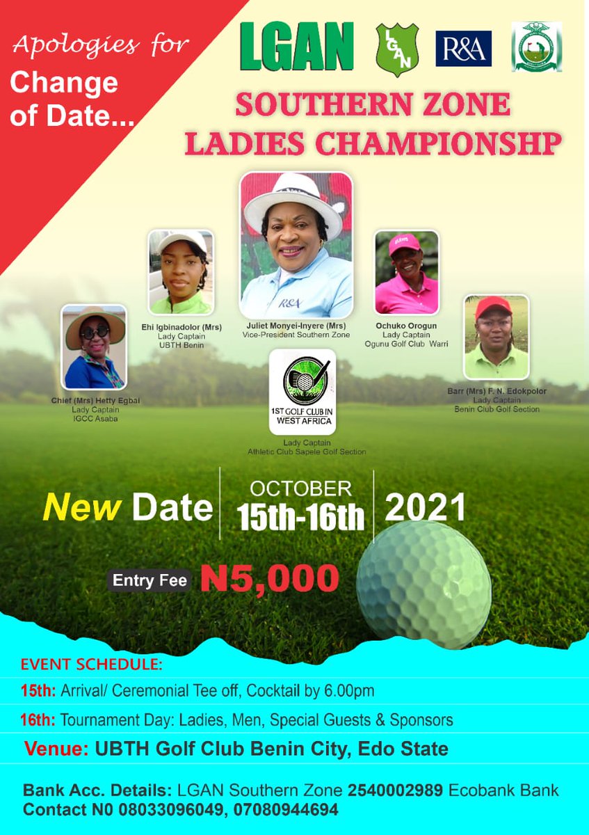 UBTHGolf's tweet photo. Today we host the LGAN Southern Zone Ladies Championship. https://t.co/xYYMO7ooIr