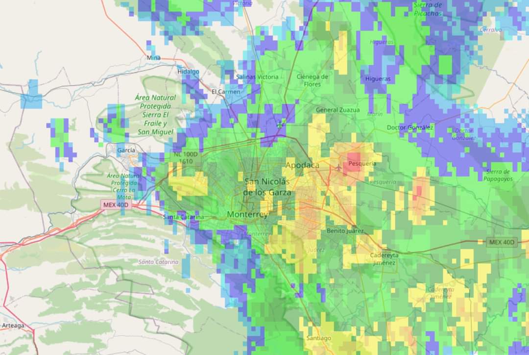 denissemesta's tweet photo. #Atentos ⛈⛑⚠️

Protección Civil Nuevo León informa: 
Continúan lluvias moderadas a fuertes en los municipios de García, Monterrey, San Pedro, Santa Catarina, Escobedo, San Nicolás, Apodaca, Guadalupe, Juárez, Cadereyta, Santiago, Zuazua y Pesquería.

⬇️: https://t.co/R70YMrZHMU https://t.co/9RynMlZfM6