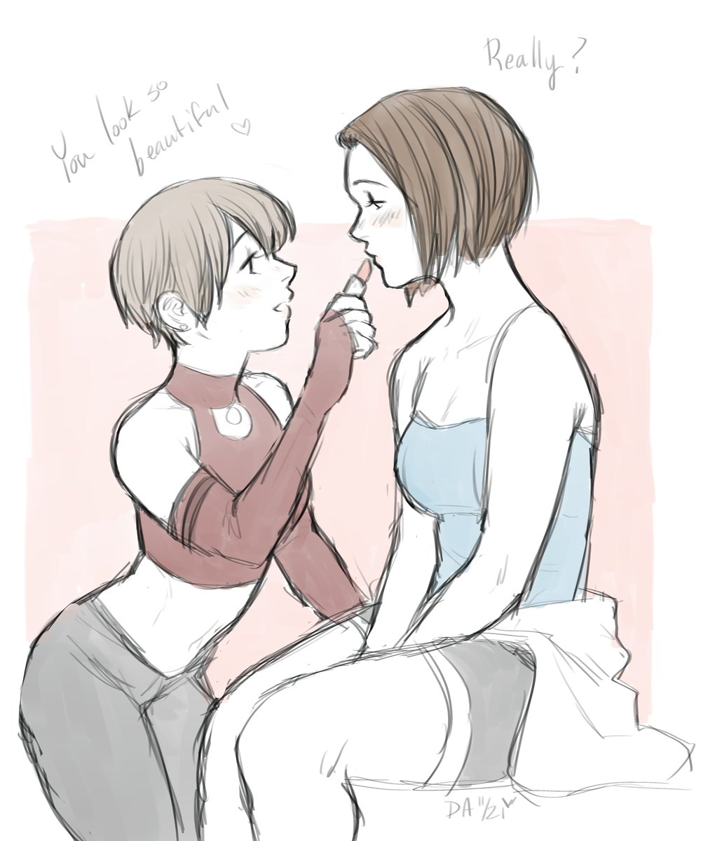 Last one for the night. Colored up this sketch I had laying around of my favorite girls 🥺💖 I just think they're really neat and that nothing bad should ever happen to them 😭💖💖💖