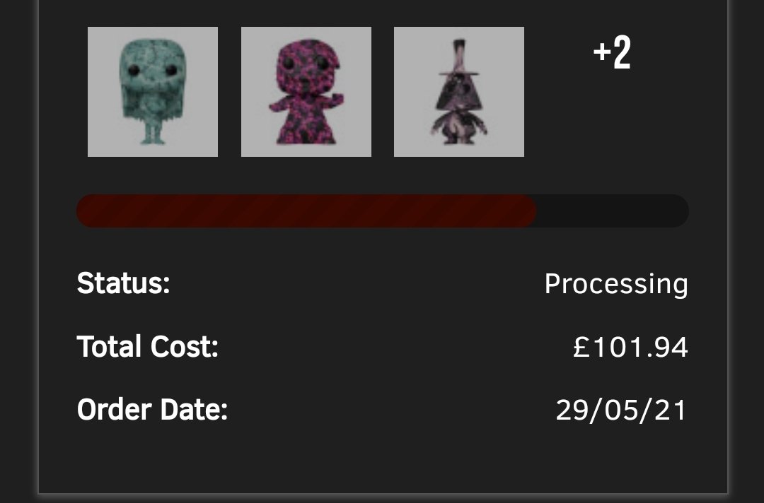 SumaronC's tweet image. Beyond disappointed with @PopInABox 

I pre-ordered all the new Nightmare Before Christmas Pops on 29/05/21 and still not received then

Thanks to @FunkoEurope @AmazonUK and EMP for helping me order them all

As a Pop In A Box loyal member this puts me off pre orders ever again