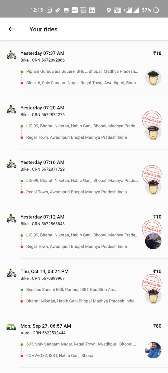 Deepesh__jain's tweet photo. Hey @Olacabs @ola_supports , Yesterday I took a Bike Ride. So your captain took billing amount in advance. And Then he said that billing amount is so low. He won't go there so I paid him more because of urgency. Then he took another trip and I had to do tripplin. And at the https://t.co/AA8FYQdgqd