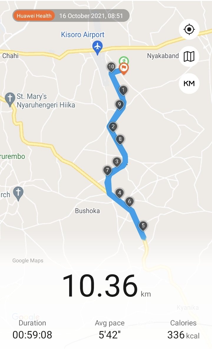 Just completed an amazing 10k run in the hills of Kisoro towards Cyanika border with Rwanda. It's a place everyone must visit.

Unbelievable views of Mt Mgahinga, crater lakes, hills and more.

And the air is exceptionally fresh.

#FitnessTourism 
#BeautifulUG