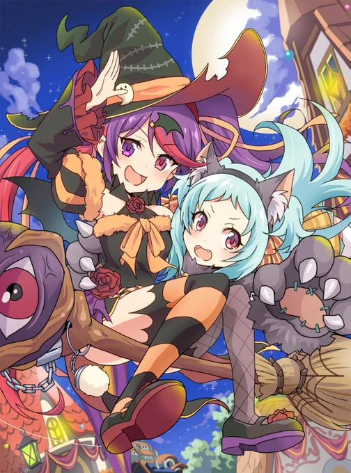 ハロウィンミサキのお通りよ～🎃
トリックオアプリンなの～🍮
#プリコネR 