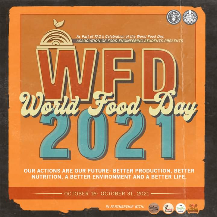 afesbatstateu's tweet photo. Let’s all pledge to end hunger! 

On behalf of the Association of Food Engineering Students, Happy World Food Day Everyone!

#WFD2021
#ZeroHunger
 #BetterTogether
  #SupportFoodHeroes
#AFES https://t.co/z9AjXkd0rf