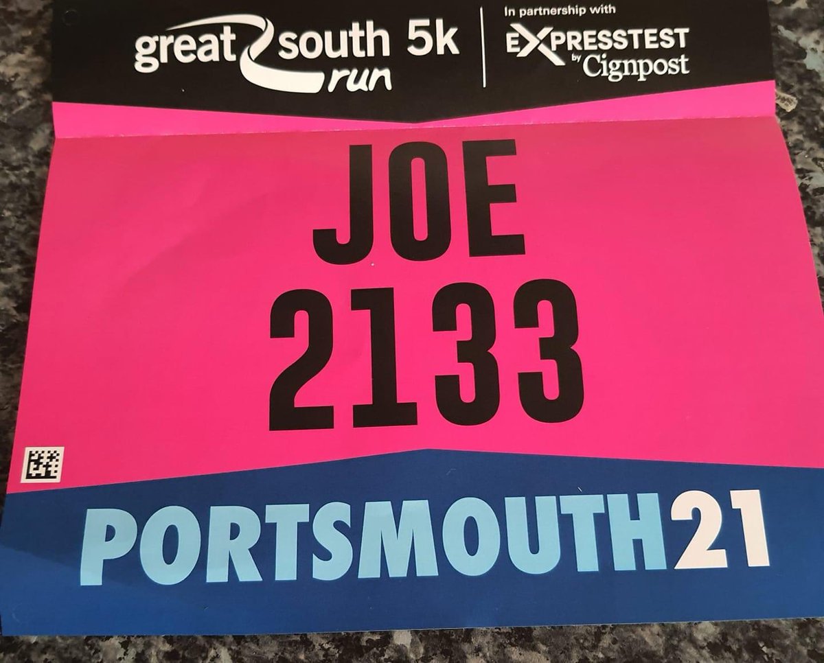 Good luck Joe running in the Great South run this weekend raising vital funds for <a href="/VictoryHants/">Victory Hants</a> this weekend to contribute please visit PayPal.me/victoryhants
