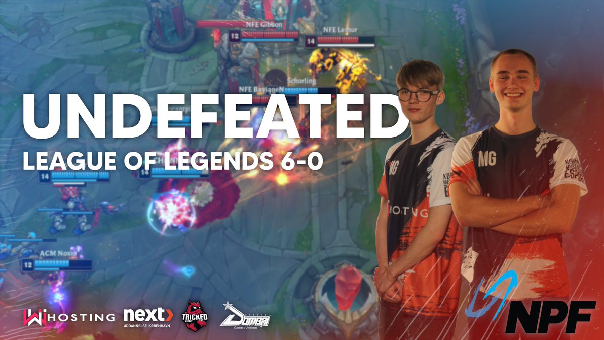 Dag 1 <a href="/npfdk/">NPF</a> Begge LOL holdene går ubesejret i gruppespillet! 🤩

Mon om vi hiver første pladsen hjem igen i år?! 😍

#ForzaKMG