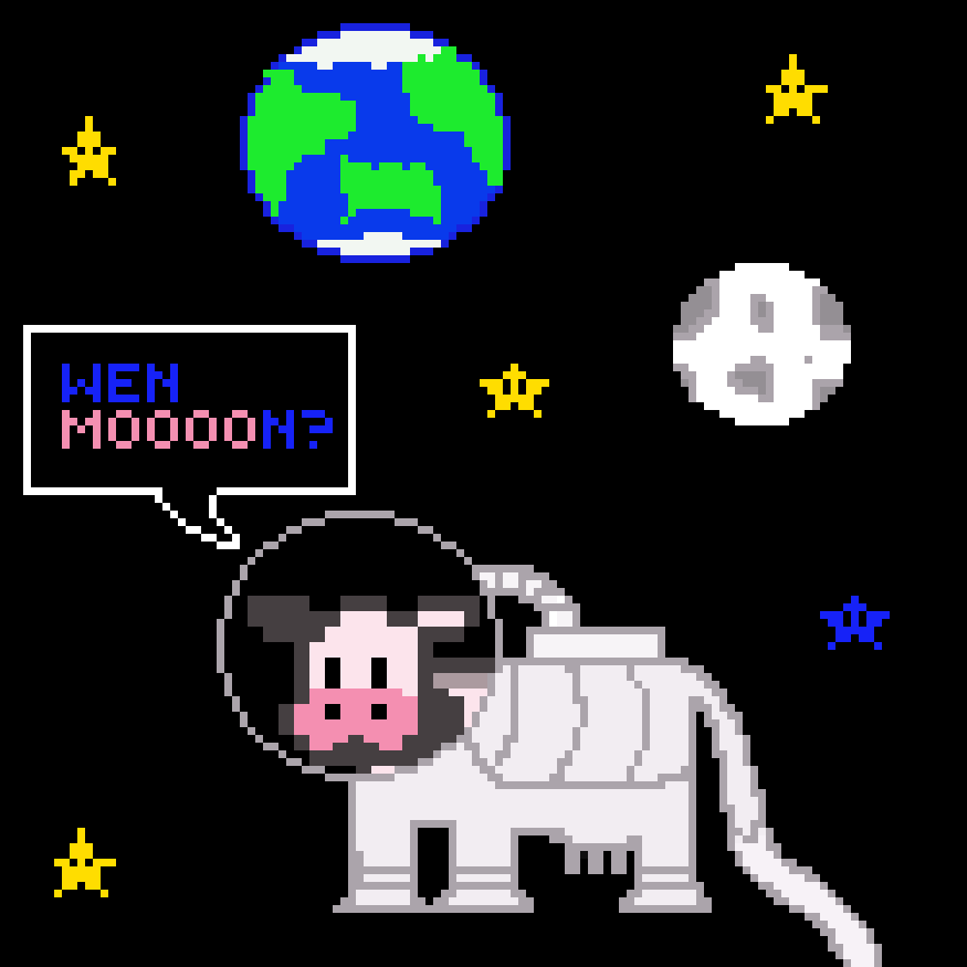 Chadwick93S's tweet photo. Here's my love for CrypticCows - I enjoy the concept of #SIMPLECOW, like the team & chilled as milk (or $MELK) community
Need I say Mooore?
@crypticcowsnft #cowdao https://t.co/vWb48Xsld5