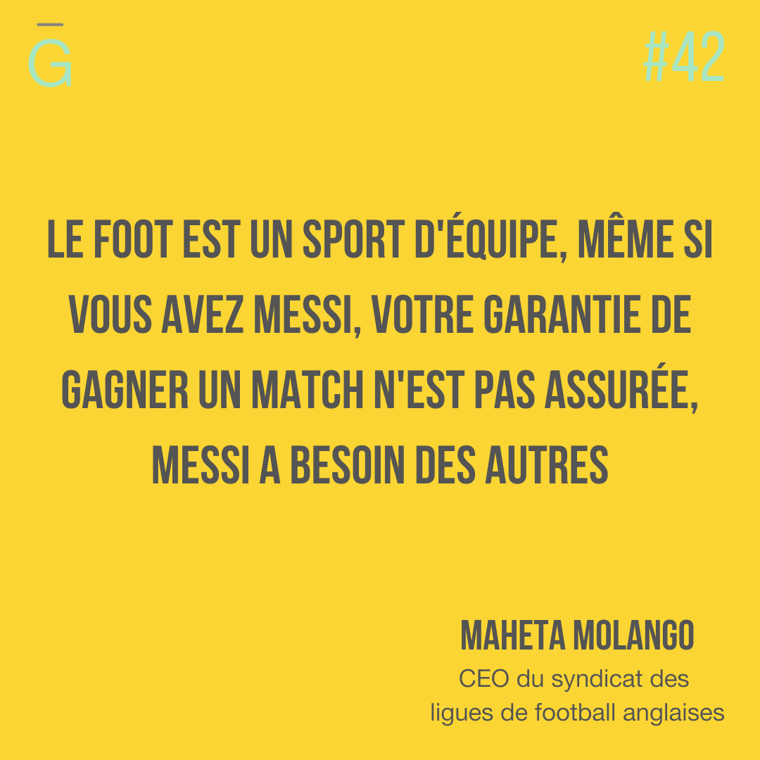 La semaine prochaine on va parler foot avec Maheta Molango, CEO du syndicat des joueurs de l'EPL. Un épisode sportif mais teinté de leadership, stratégie business et management à ne pas rater lundi matin sur toutes les plateformes d'écoute 

#podcast #football #PFA #mahetamolango