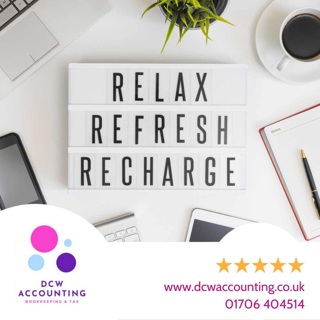 DCWaccounting's tweet photo. Its finally the weekend! Time to Relax , Refresh and Recharge

Managing your finances can be stressful. We can get you up to date with your finances, and then work with you to proactively keep on top of them so you can enjoy your personal time! https://t.co/lOm50hjleW