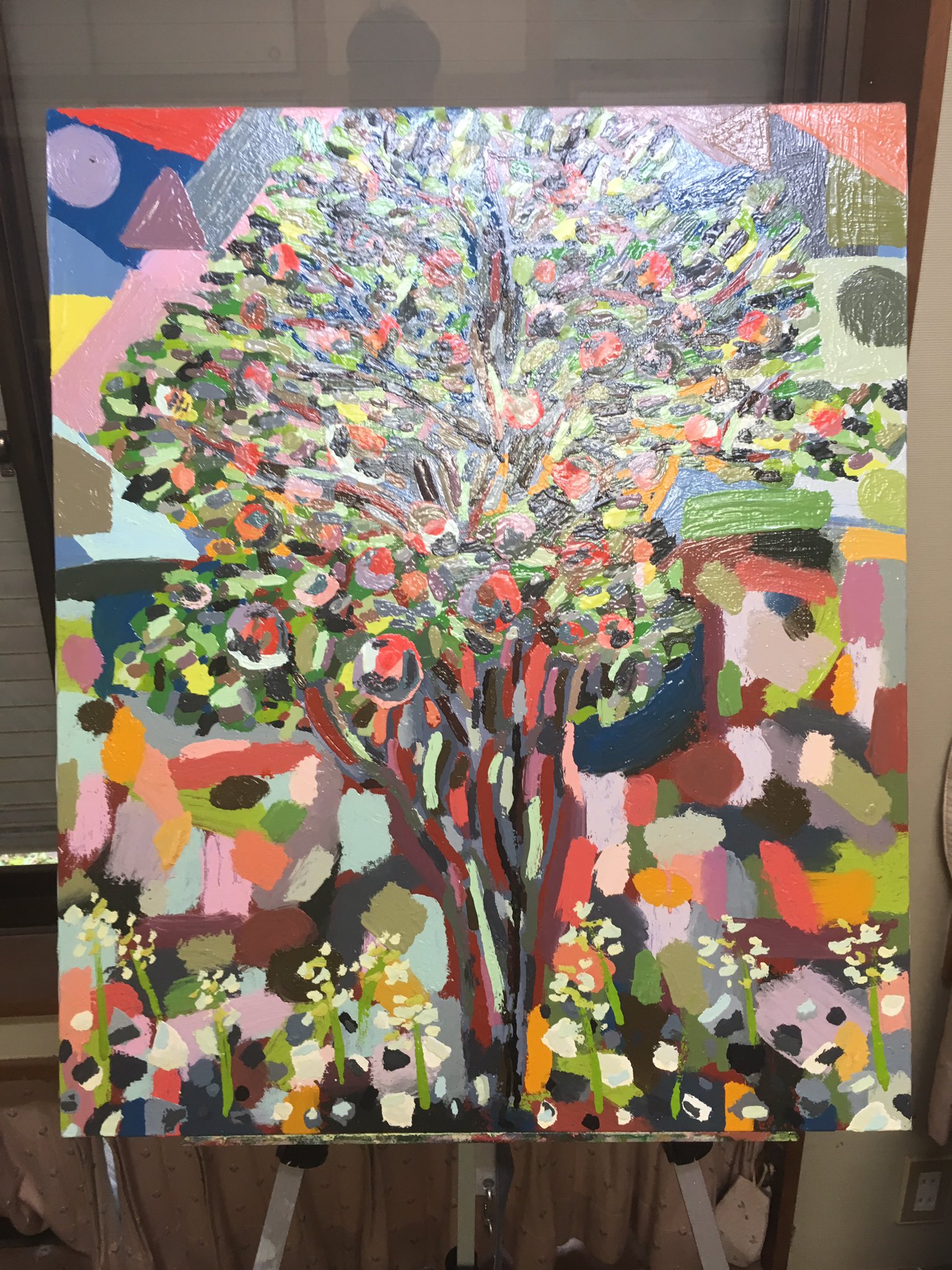 ランキング上位のプレゼント 高島孝憲 油彩 画家 つばき 美術品 - www