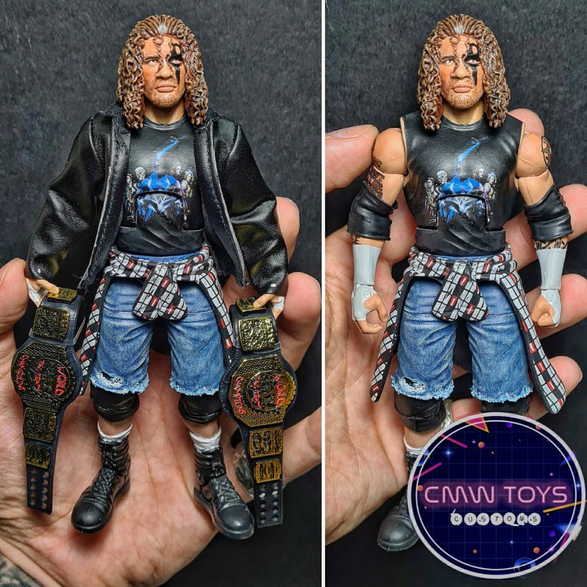 New Custom figure - ECW return @theraveneffect ... I don't think there is another moment of his career that can top this. Its one of my all time favourite wrestling moments ✌ #ecw #wrestling #custommade