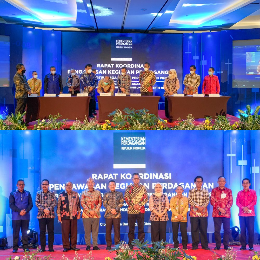 Rapat Koordinasi Pengawasan Kegiatan Perdagangan antara Direktorat Tertib Niaga dan Dinas Perdagangan Provinsi yang bersamaan dengan Launching E-Reporting Post Border 3.0  di Crown Plaza Hotel Bandung(15/10/2021).

#jawabarat  #perlindungankonsumen #disperindagjabar