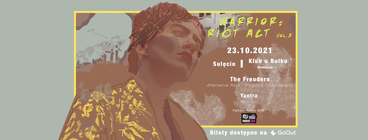 TheFreuders's tweet photo. 💥 KONCERT W SULĘCINIE JUŻ ZA TYDZIEŃ 💥

🎟️A najtańsze bilety w puli FREUD FREAK dostępne tylko do czwartku 21.10 i tylko na #GoOut - KUP TERAZ:
https://t.co/GigFeXU6bZ 

#RadioSOK #sulecin #lubuskie #zielonagora #poznan #netflix #thefreuders #yantra https://t.co/VuJey1ehyn