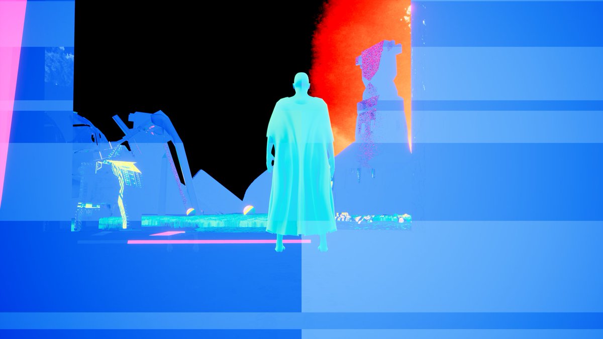 Limbicnation's tweet photo. [SciFi-Projects] working on improving the glitch shader.

#ue4 #gamedevelopment #screenshotsaturday https://t.co/kG2qWsRODF