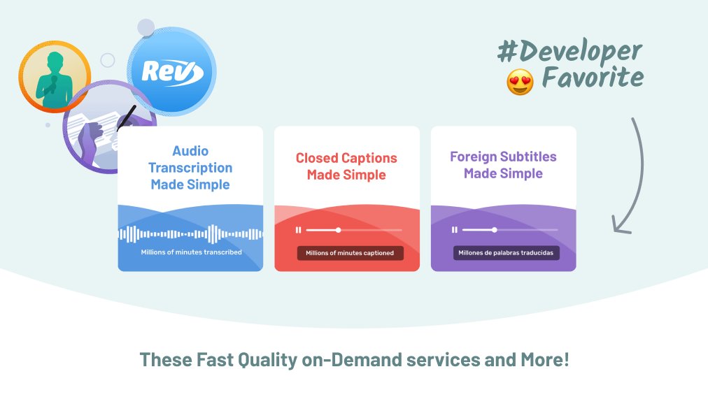 prisma's tweet image. 😍 Today&apos;s #DeveloperFavorite goes to @rev!

Inclusivity and accuracy are a top priority on our Youtube channel (PrismaData) 💯

Rev gives us the peace of mind that anyone can access our content.. and they won&apos;t see &quot;sheep in production&quot; by mistake 😂 

📈 rev.com