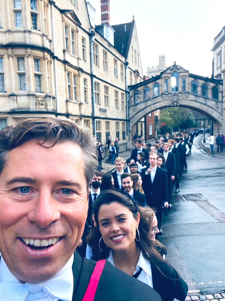TFletcher's tweet photo. About to lead over 200 extraordinary @HertfordCollege students into their matriculation. https://t.co/zny26rWWBy