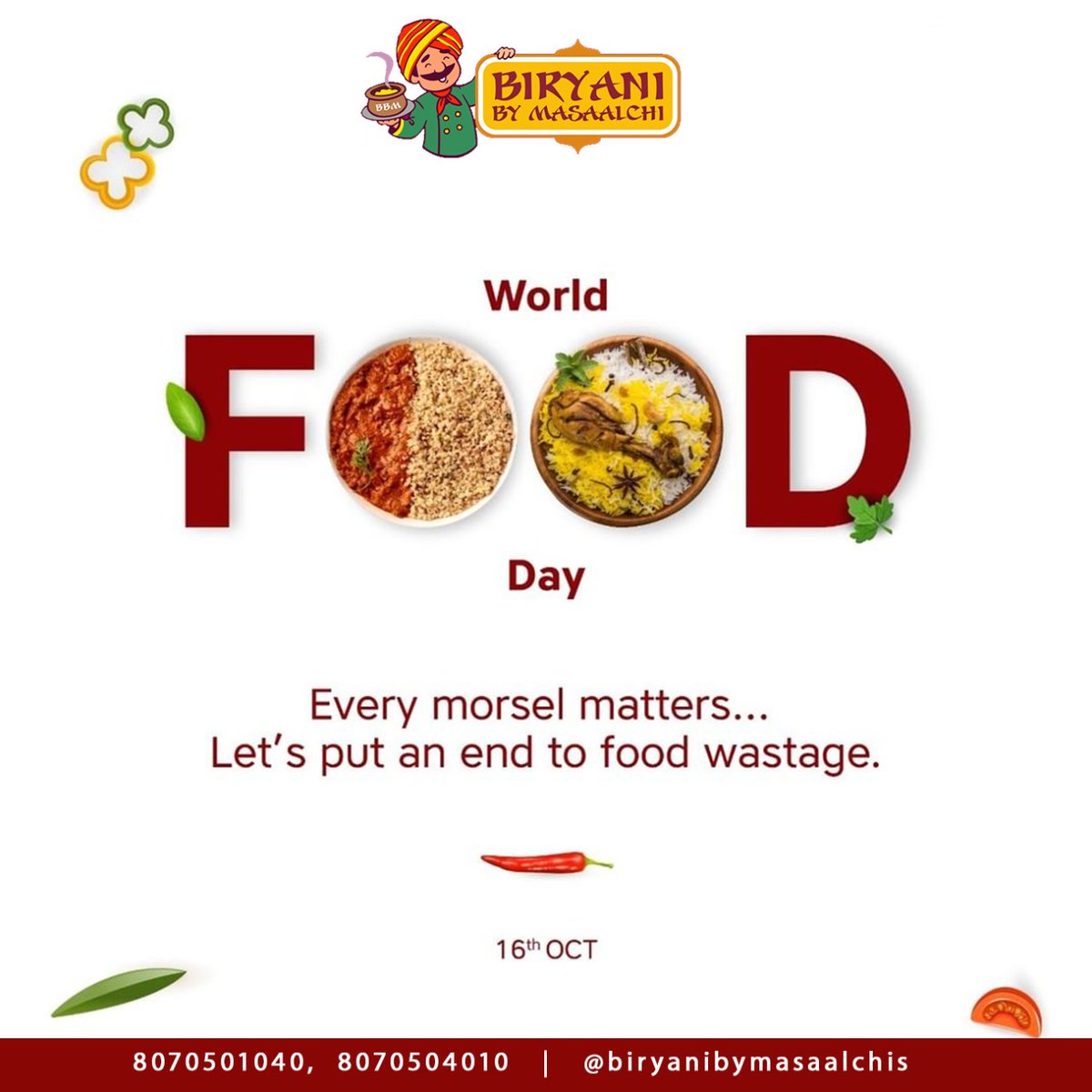 b4biryani's tweet photo. Let us not forget to celebrate FOOD because that is the most important lifeline. – 
Happy World Food Day!

#worldfoodday #food #zerohunger #endhunger #socialimpact #foodwaste #sdg #foodie #hunger #endpoverty #foodphotography #sustainability #zerohungerghana  #bbm @b4biryani https://t.co/VJwAgxx2SL