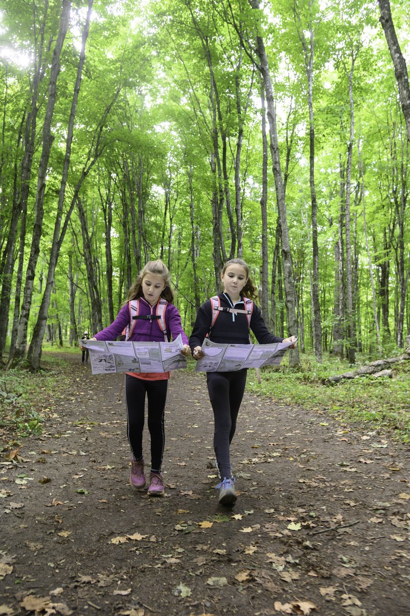 Our trail guides.  
For the most part, they lead us in the right direction.   ;-)

Today we get to venture out and hike the Chapel Trail in Munising MI.   This trail is part of the National Lakeshore  (Pictured Rocks)