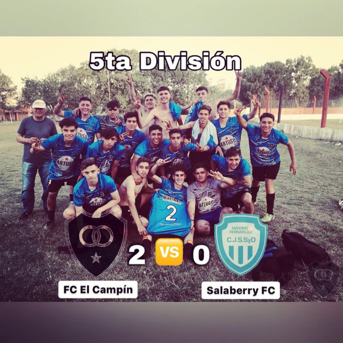 Fcelcampinofic1's tweet photo. 🔺Partido de vuelta - 5ta División 
🔹F.C. El Campín (2) 🆚 (0) Salaberry FC
⚽️Julio Monaco
⚽️Alexis Reigil https://t.co/YjjEPDizqD