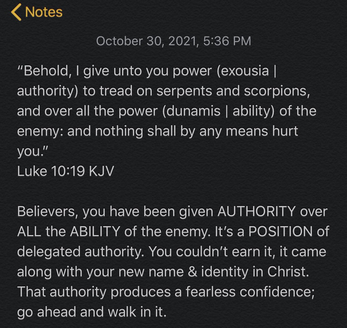 cbfjordan's tweet photo. 1. Believers have authority.
2. Believers have an enemy with abilities.
3. The authority of those believers, is bigger and stronger than all of the abilities of their enemy. https://t.co/OT7ZAwXFNd