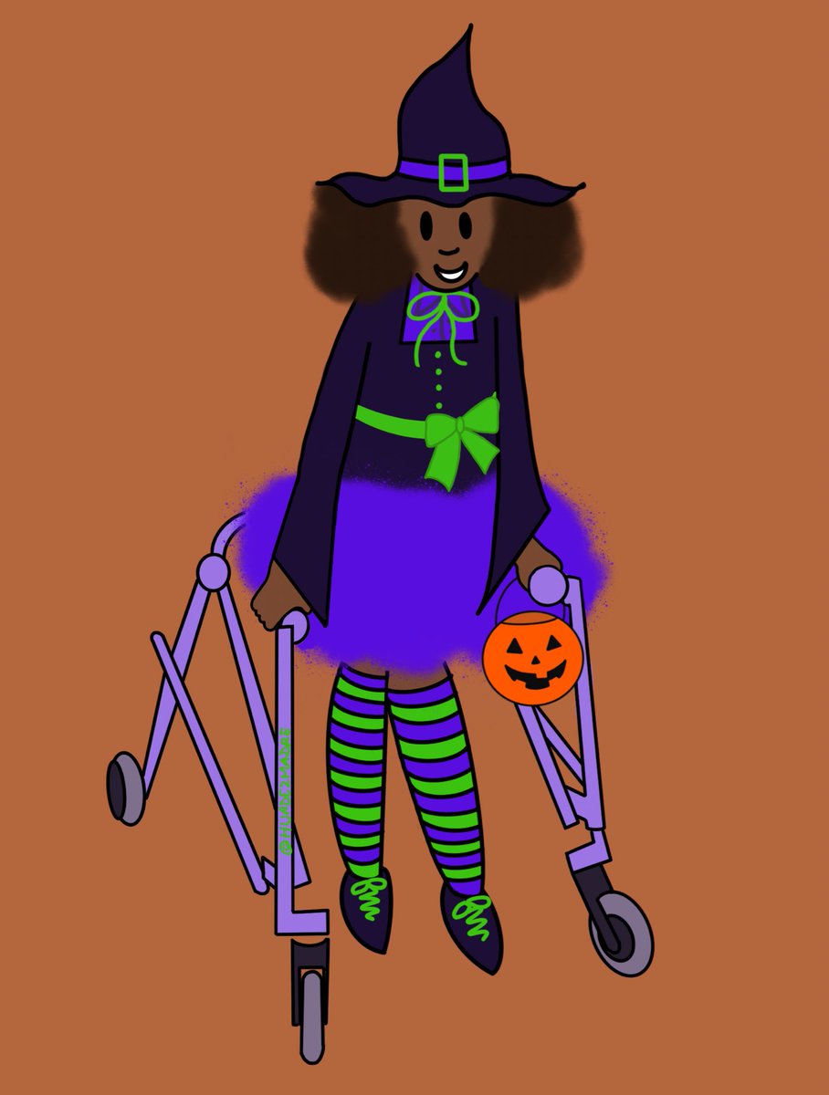 HijaDe2Madre's tweet photo. This is an ode to all Disabled kids w/mobility aids this Halloween 🎃 👻 

Dress up how you want! Incorporate your aid or not. Your choice. Stay safe ✨ https://t.co/tjG3IFaZ0m