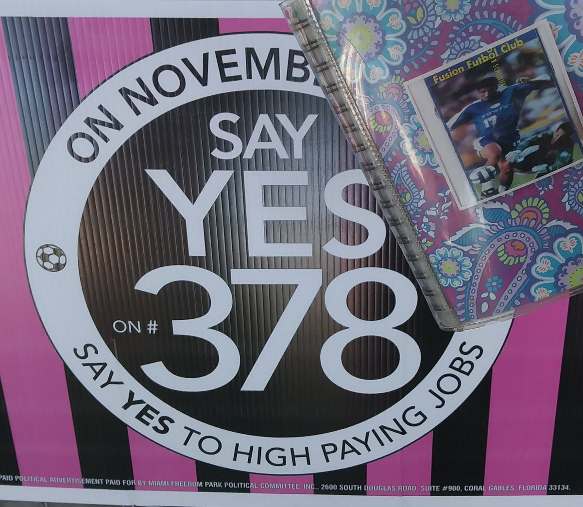 OneWorldOneGoal's tweet photo. We already voted #YesToMLS! Please build it soon lads 🌴 🌇 🌞#BuildItLikeBeckham
@FrancisSuarez @Jorge__Mas
@JoeCarolloNow @kenforflorida @Manolo4Miami @CityofMiami https://t.co/cU41Cf2FuV