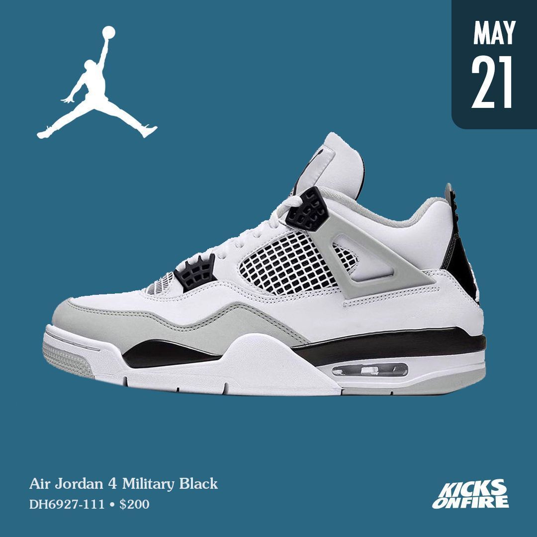 air jordan 4 military black release date