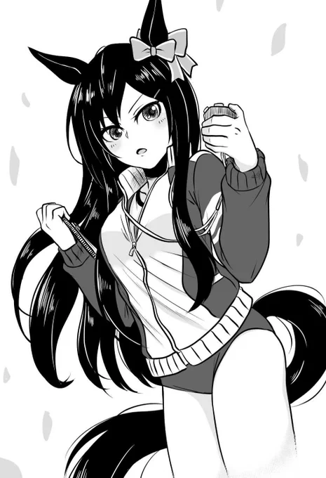 ウマ娘は左リボンのブルマばっかし。
#今月描いた絵を晒そう 