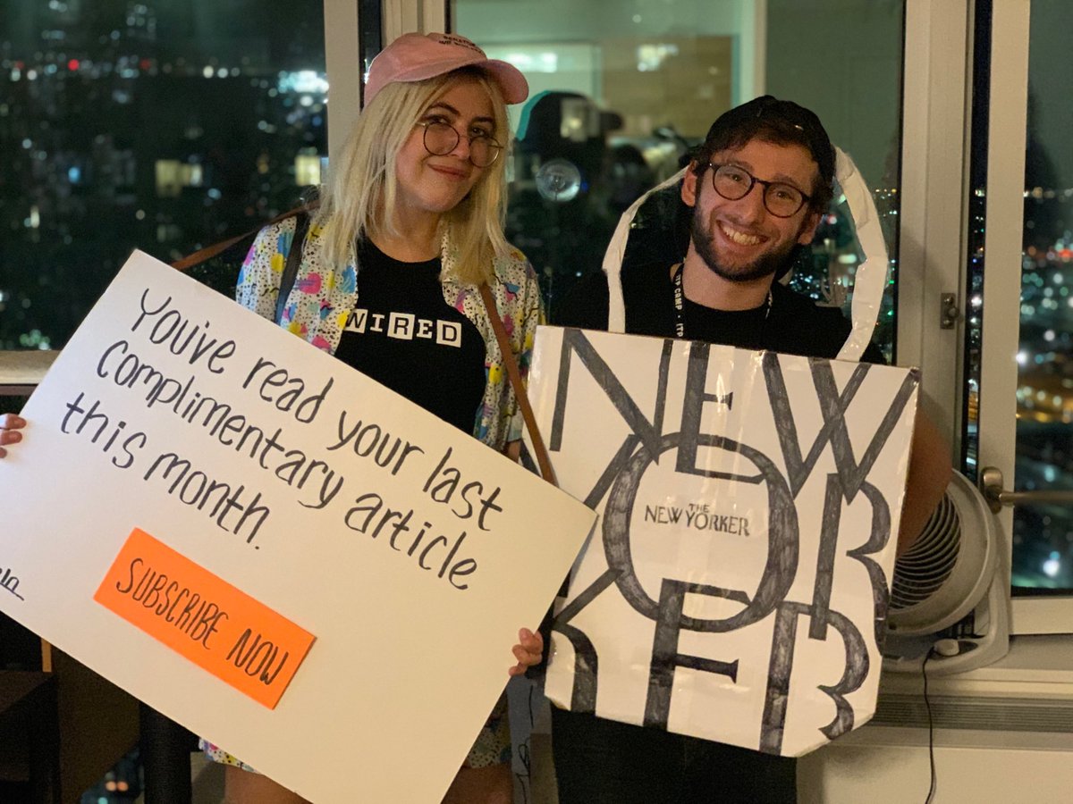 tbt to the only good couples costume idea i’ve ever had: media business models