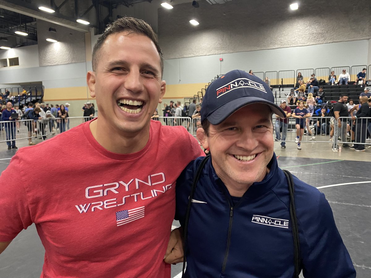 KyleKlingman1's tweet photo. The Minnesota Greco-Roman brain trust.

Jake Deitchler, 2008 Olympian as a high schooler.
Brandon Paulson (@lovethefight), 1996 Olympic silver.

"I taught Jake everything he knows but I didn't teach him everything I know." - Brandon Paulson https://t.co/Qn48IwzbeI
