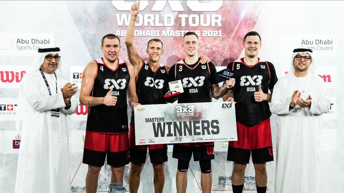 anthonysuntay's tweet photo. Riga (LAT) won their first Masters of 2021 after defeating Ub (SRB) (21-18) in the final of the FIBA 3x3 World Tour Abu Dhabi Masters on Oct 29-30.
Last year's World Tour winners took home their first Masters of season playing with same roster that won gold in the Tokyo Olympics. https://t.co/6NuKKGQlw7