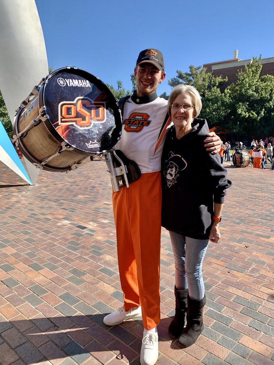 Nana's dream come true... seeing her oldest grandson in the Cowboy Marching Band!! #gopokes #CMB