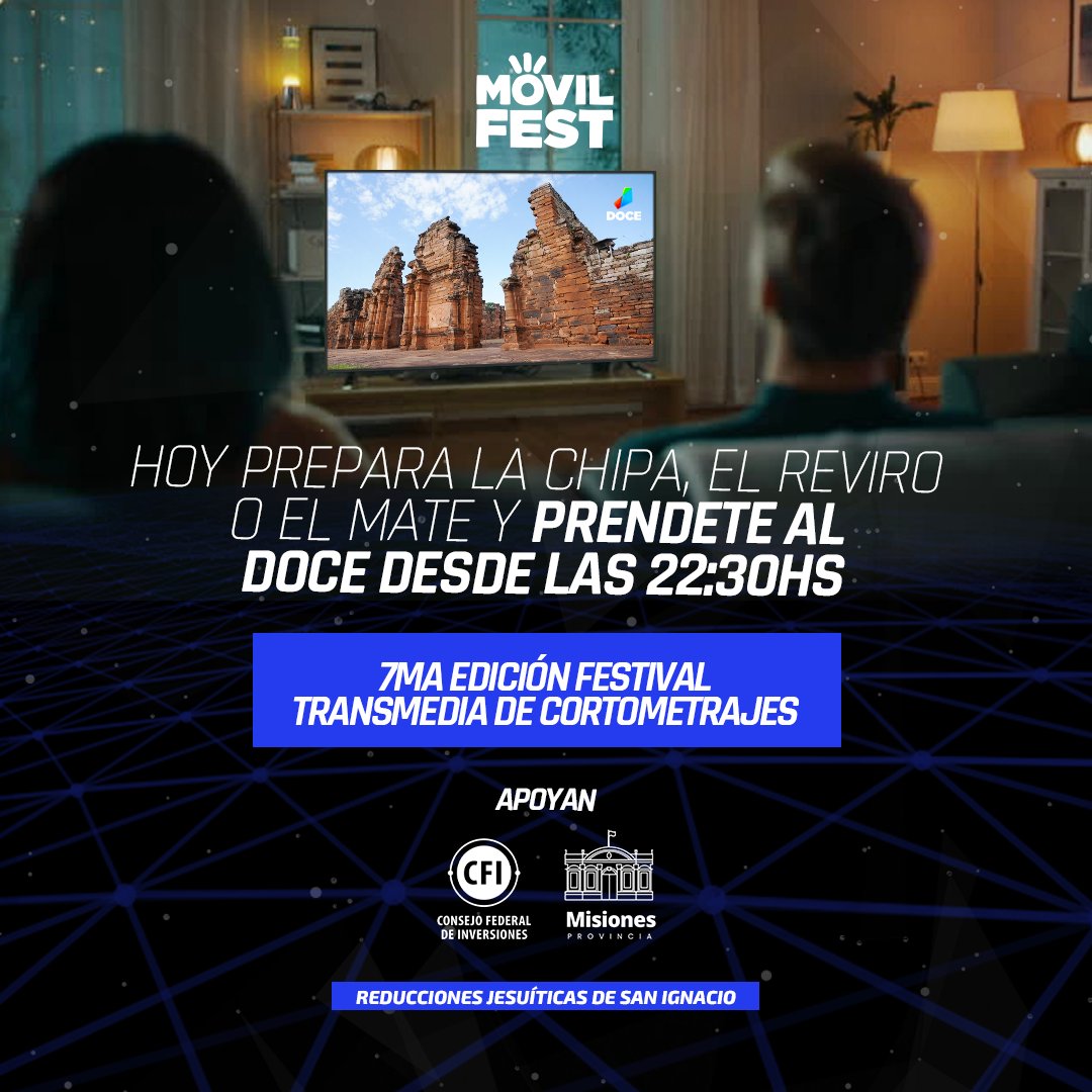 passalacquaok's tweet photo. ¡IMPERDIBLE!
👉 A las 22:30 horas comienza la 7ma Edición del #MóvilFest Misiones.
📺 Seguilo en vivo por Canal 12.
#MovilFest #Misiones #Tecnología #Innovación #Vanguardia https://t.co/2ZOFtspyBA