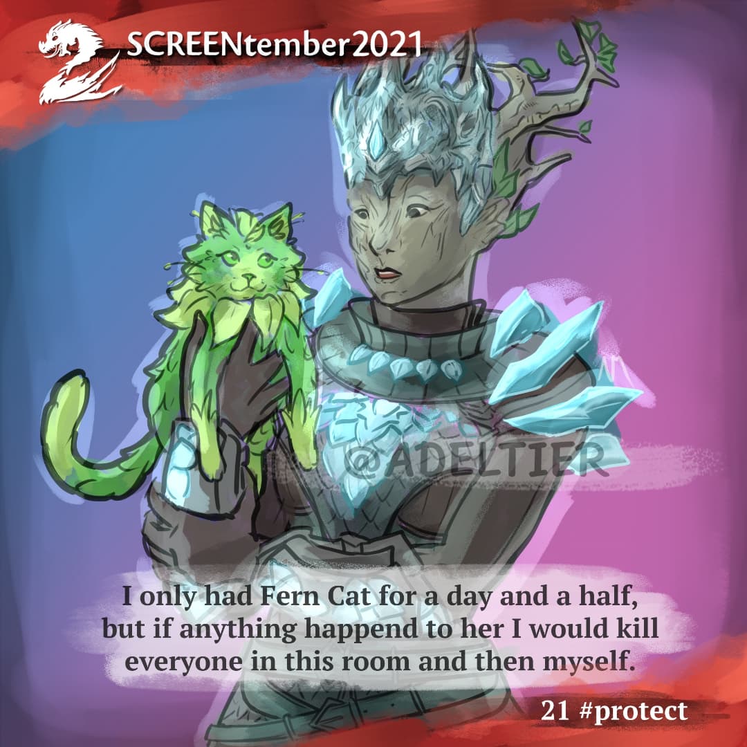 adeltier's tweet photo. GW2 SCREENtember Prompt 21 #protect
So Sylvari Niall had @ImasyonA 's #plantcat in her care πΏπββ¬π
#gw2 #GuildWars2 #sylvari #ferncat #sylvanhound #gw2screentember #gw2screentember2021 https://t.co/2AzL59mpUL