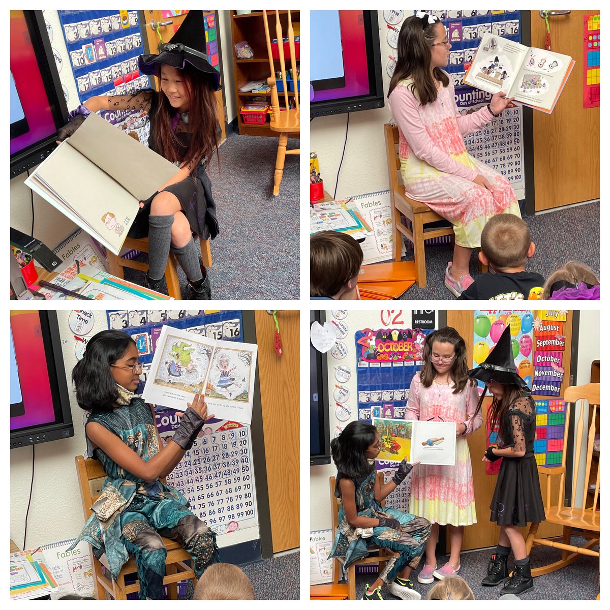 These adorable fourth grade girls from Mrs. Engle’s class were our Mystery Readers this week! They did great! #walkeratwork #walstars @MrsREngle