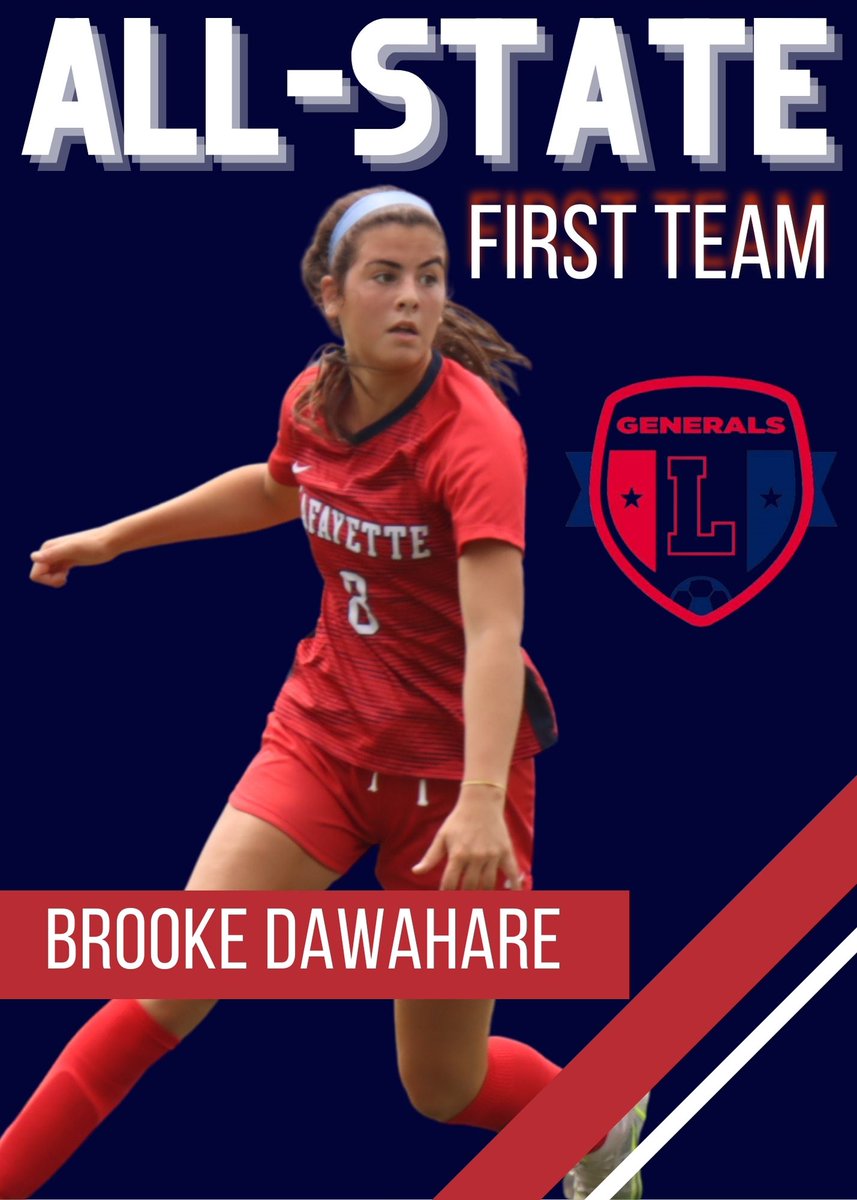 Soccer_Generals's tweet photo. Congratulations @BrookeDawahare and Campbell Tippey for being named to KGHSSCA All-State Teams. 

Brooke wil be recognized at half time of tonight's State Championship Game.

Lafayette's 1992 State Champion Team will also be recognized tonight. #legendsandlegacy #lafayettefamily https://t.co/LouG8D88Ax
