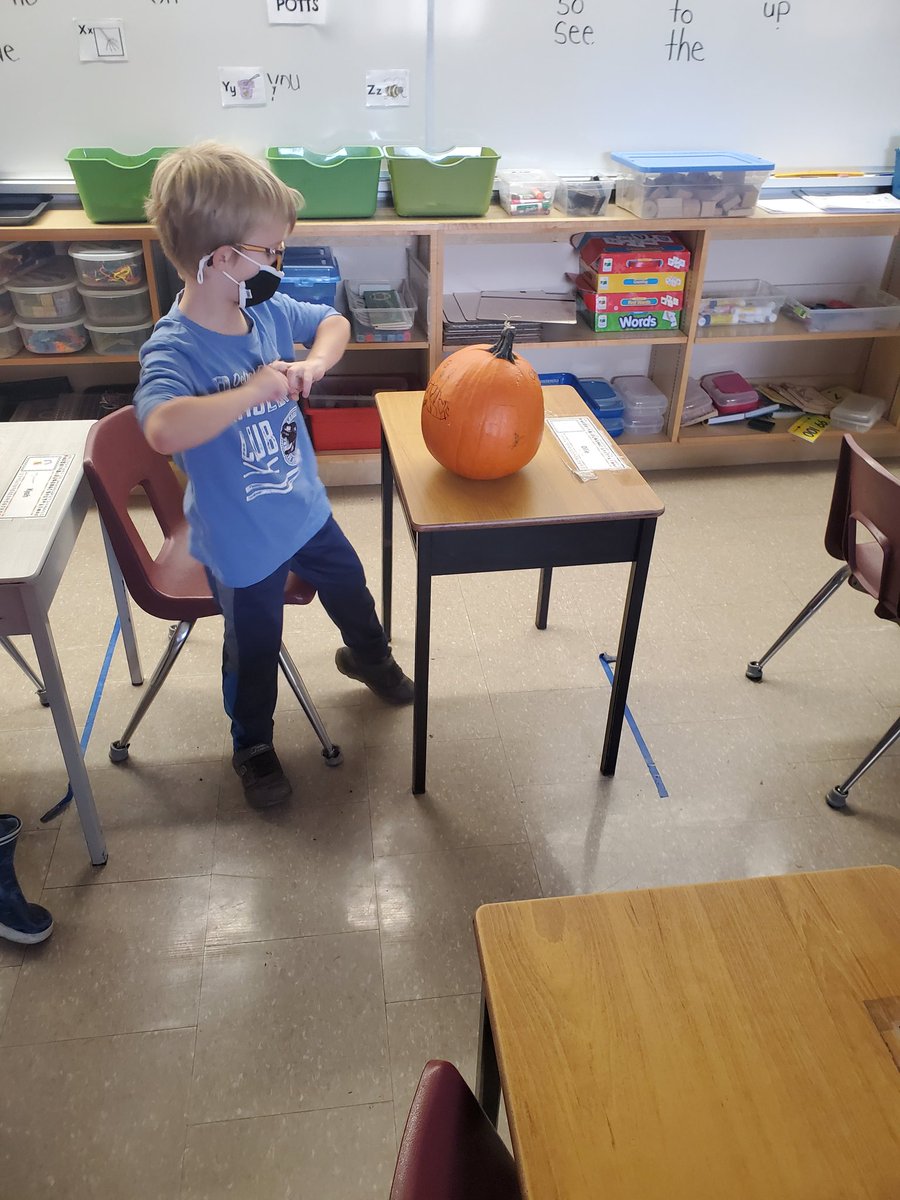 EiMbain's tweet photo. Halloween fun with the Grade 1s.  Pumpkin decorating and awesome games made by the Grade 8 class.
#EIMJaguars
#halloween2021 https://t.co/pYwmFDJdbG