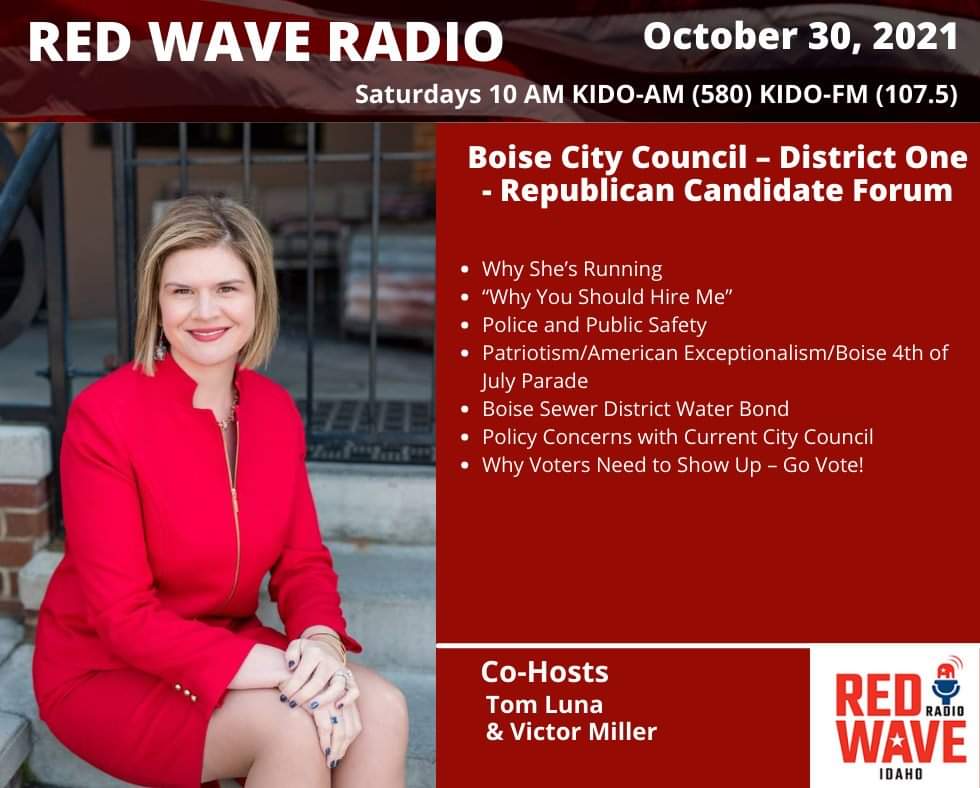 ADAGOPCC's tweet photo. TAKING BOISE BACK!
Listen here for a critical interview with City Council (D1) candidate @luciwillits @voteluci. #idpol #redwaveradio

https://t.co/fqjPW26Tkv https://t.co/PI1Gteq9f6