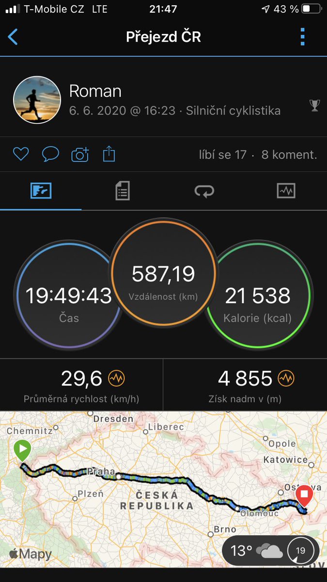 Radekguft's tweet photo. @Michal_Blumel @Jan_Kroha Treba tuhle vzdalenost a rychlost baterie neda🤷‍♂️ https://t.co/y3mkC0YzAI