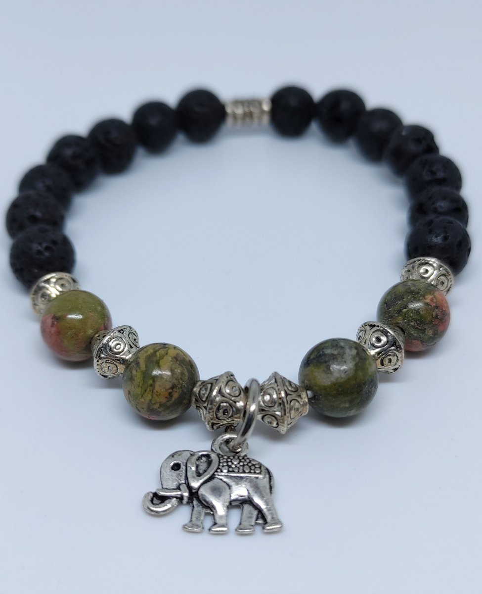 Elephant Unakite Diffuser Bracelet, now available.

#fyp #foryoupage #gemstones #elephants #elephantawareness #wildlife #nature #naturalhealing #alternativehealing #crystals #crystaljewellery #gemstonejewellery #unakite #lava #lavabeads #motherearth #lavajewellery